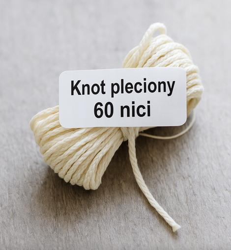Knot warkoczowy bawełniany, 60 nitek – 10 m