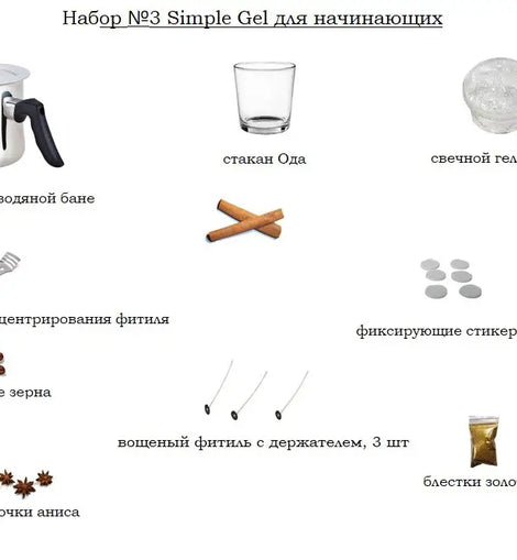 ZESTAW NO3 ŚWIECA ŻEL PROSTY DLA POCZĄTKUJĄCYCH