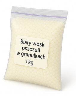 Biały wosk pszczeli w granulkach, 1 kg