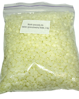 Biały wosk pszczeli w granulkach, 1 kg